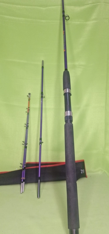Спиннинг штекер Крокодил Feeder, 2 част, 3 вершинки, 100-250гр, 2,1м