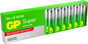 LR6 GP G-TECH super Alkaline BL12 оригинал (палец) (12/288)