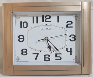 Часы настенные пластик, 32х25см (9028-G)