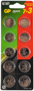 CR2032 GP BL10 3V Lithium Оригинал (10/600)