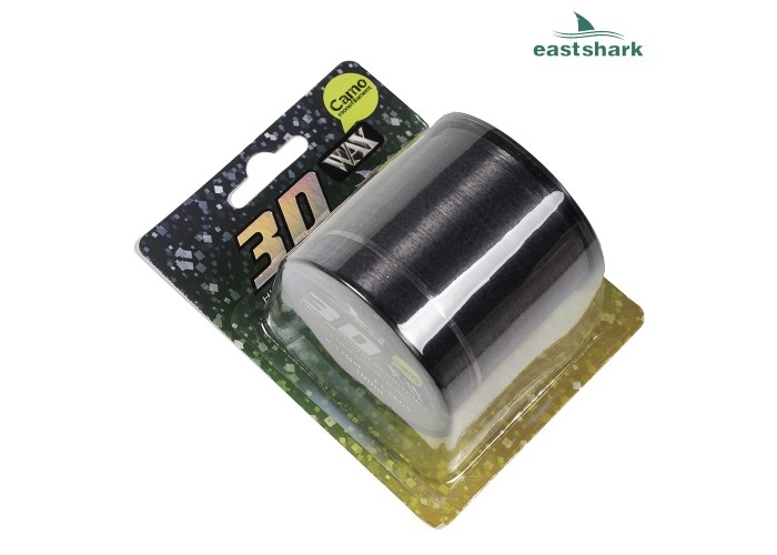Леска EastShark 3D CAMO WAX 300м 0,25 мм серая (1/4)