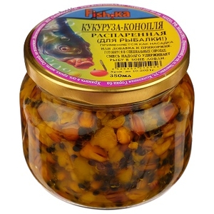 Насадка "КУКУРУЗА-КОНОПЛЯ" Fish.Ka, распаренная, 350мл (1595)