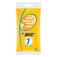 BIC 1 станки для бритья одноразовые в уп 5шт Оригинал (1/40)