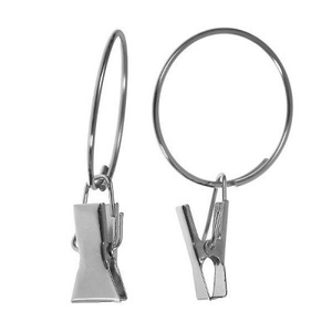 Зажим для штор с кольцом 3,5см 25шт арт.2342 (1/200)
