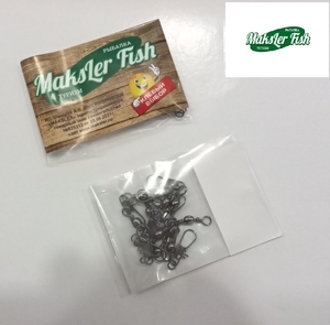 Вертлюг с карабином Maksler Fish (10шт)