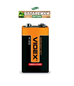 6F22 Videx крона батарейка солевая  (24/480)