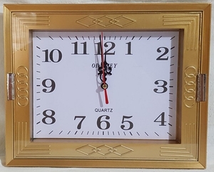 Часы настенные пластик, 27х22см, золото (503)