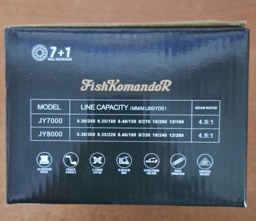 Катушка Komandor, 7+1 подш., 4.9:1, JY7000
