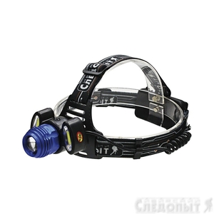Фонарь налобный "СИБИРСКИЙ СЛЕДОПЫТ-Лайт", 1 LED + 2 COB, zoom, аккум. 220В, PF-PFL-HL36