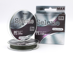 Шнур плетеный "Shii Saido" Selene 8X, L-150 м, d-0,205 мм, test-9,06 кг, mosgreen SBLS150-8X-20