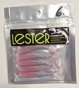 Cиликоновая приманка LESTER 6шт, 6,5см, рыбка #6