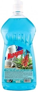 МИНУТА Средство для мытья посуды Антибактериальное с алоэ 1050 г 2-0160 (1/12)